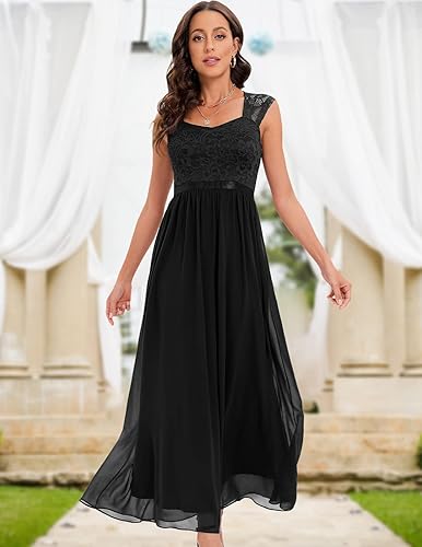 Miniatura 2 de DRESSTELLS Vestido formal para mujer, vestidos largos de noche, vestidos elegantes de dama de honor para invitados de boda