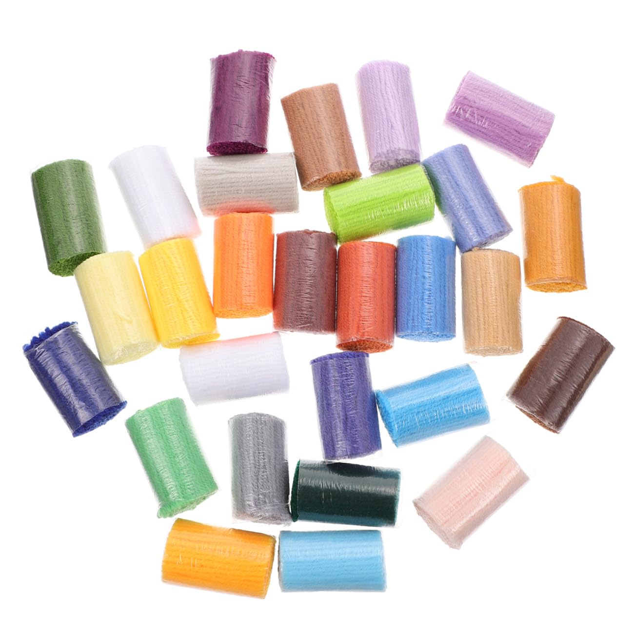Vorgeschnittenes Garn zum Selbermachen 30 Rollen Polyester | Teppicharbeiten und Kissen, Weich und Hautfreundlich, Leicht und Angenehm, Modisch Gestaltet Zufällige Farbe