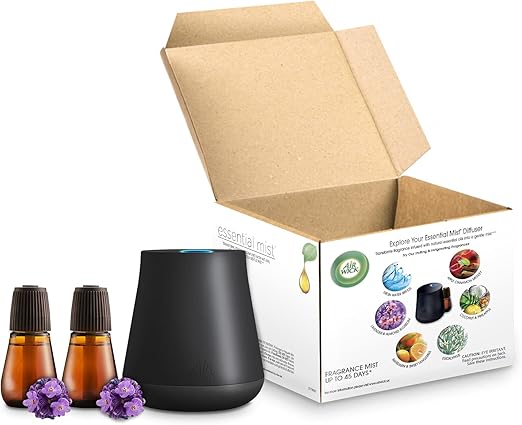 Air Wick Essential Mist Starter Kit (Diffuser + 2 Refills), Lavender and Almond Blossom, Essential Oils Diffuser, Air Freshener