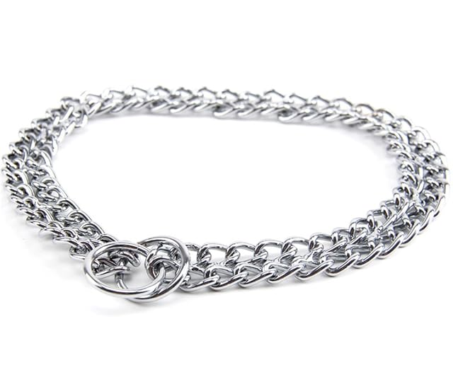 Foto 2 de 7 de JWPC Collar de Doble eslabón de Metal para Perros medianos y Grandes, para Paseo y adiestramiento