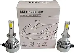 Par de Lâmpadas Automotivas Super Led Nano Compacta Encaixe H1 6000K Suits