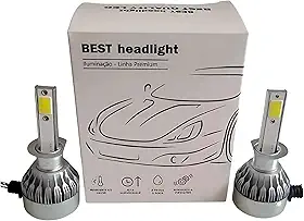 Par de Lâmpadas Automotivas Super Led Nano Compacta Encaixe H1 6000K Suits