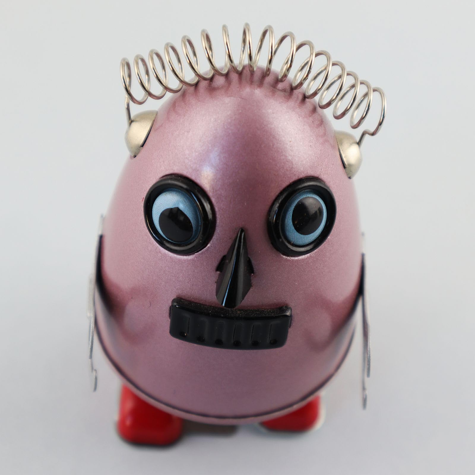 Freak Scene Robot Giocattolo - Robot Uovo - Rosso - Bordeaux - Robot di Latta - Giocattoli da Collezione