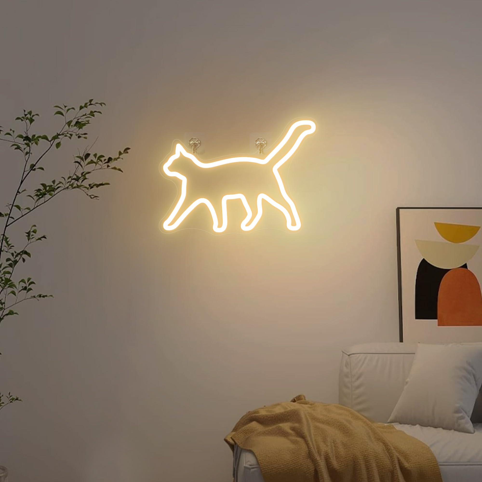 CoolGift Mart Cat Neon Sign, Cat Lamp Wall Decor, Dimmable Birthday Party Decorations for Home, Patio, Garden, Bar, Ristoranti, Hotel, Negozi, Club, Regalo per Amici, Famiglia e Bambini