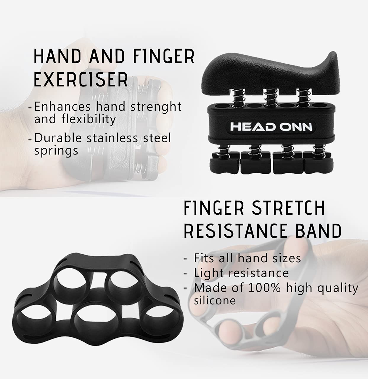 Buy HeadOnn Hand Grip Strengthener, 5 Pack Forearm Strengthener Workout