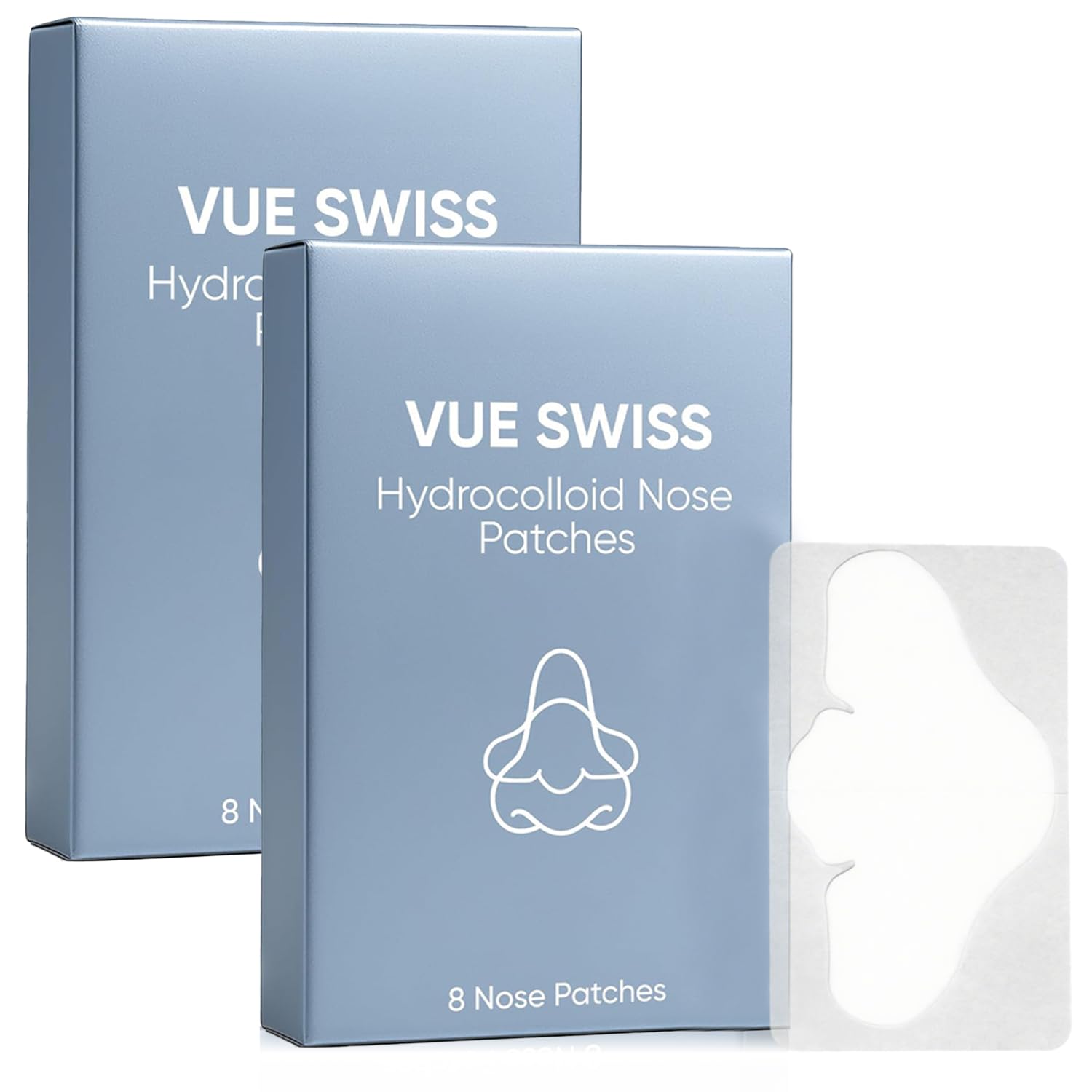 Nose Patches Hydrocolloid Nose Patches Blackheads Pimples Remover for Smoother Clearer Skin Large 2Pack
