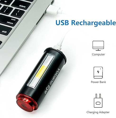 Miniatura 2 de Luz trasera de bicicleta, luz LED de seguridad recargable por USB para bicicleta, luz trasera de ciclismo ultra brillante impermeable, 7 modos de