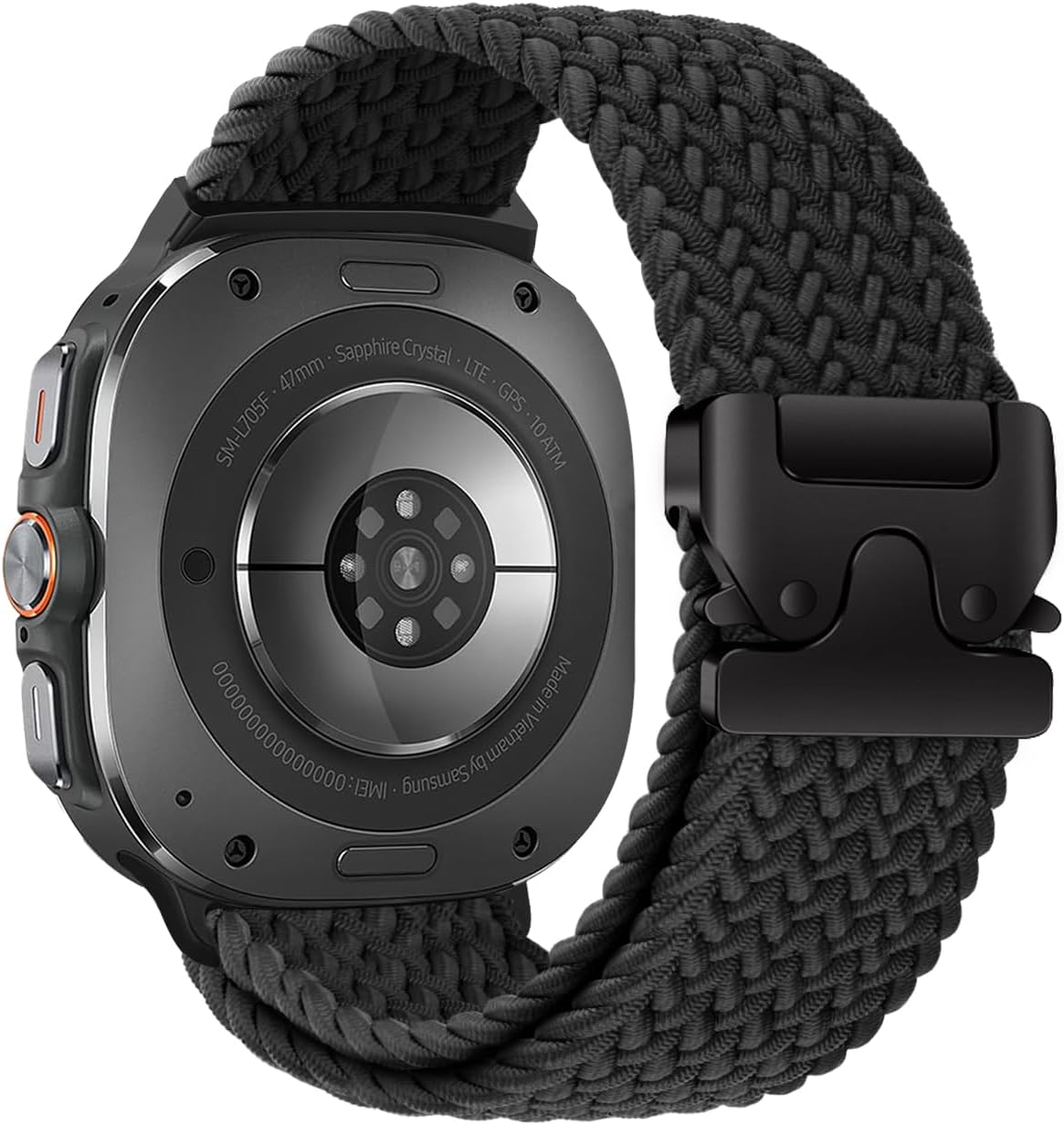 Compatible with Samsung Galaxy Watch Ultra Bands (2025/2024), Upgrade Parachute-style Buckle, Stretchy Braided Sport Strap for Galaxy Watch 7 Ultra Band 47mm/Watch 8 Ultra Men Women