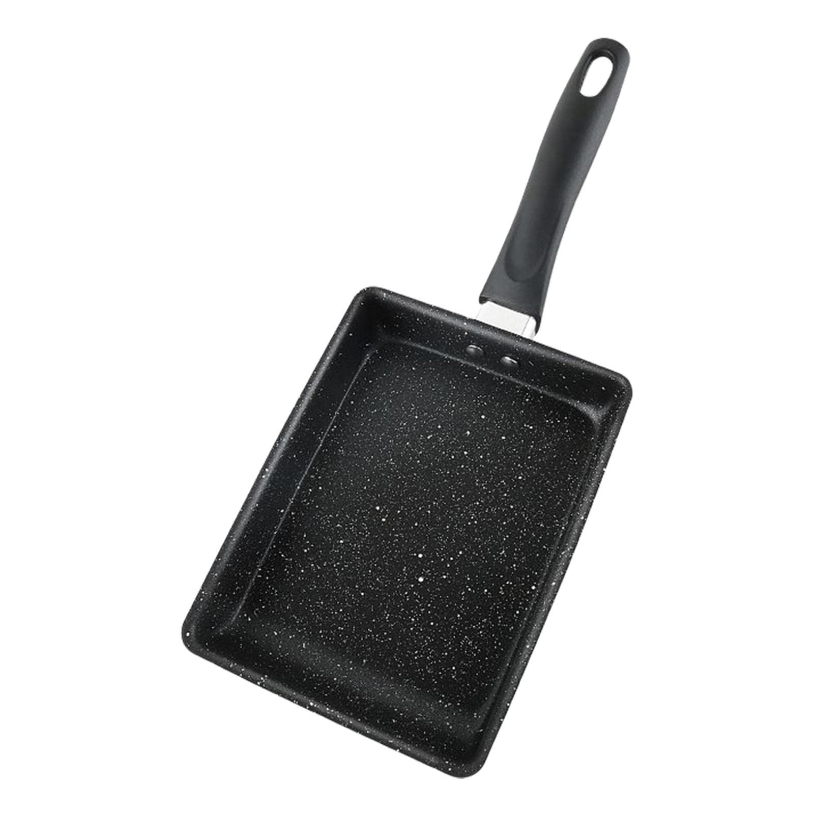 Egg pan para omelette japonés sartén rectangular con mango de plástico