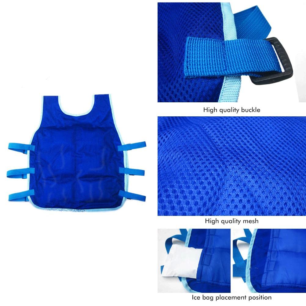 Chaleco de enfriamiento de hielo con compresas frías, camisa fresca chaleco de enfriamiento de verano para hombres mujeres para clima cálido clima cálido