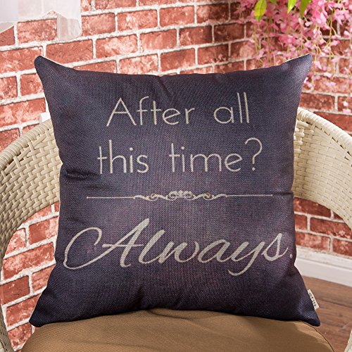 Fjfz Retro Vintage After All This Time Always Motivational Sign Inspirational Quote Cotton Linen Home Decorative Throw Pillow Case Cushion Cover For Sofa Couch, Gray Brown, 18" X 18" #TOP1