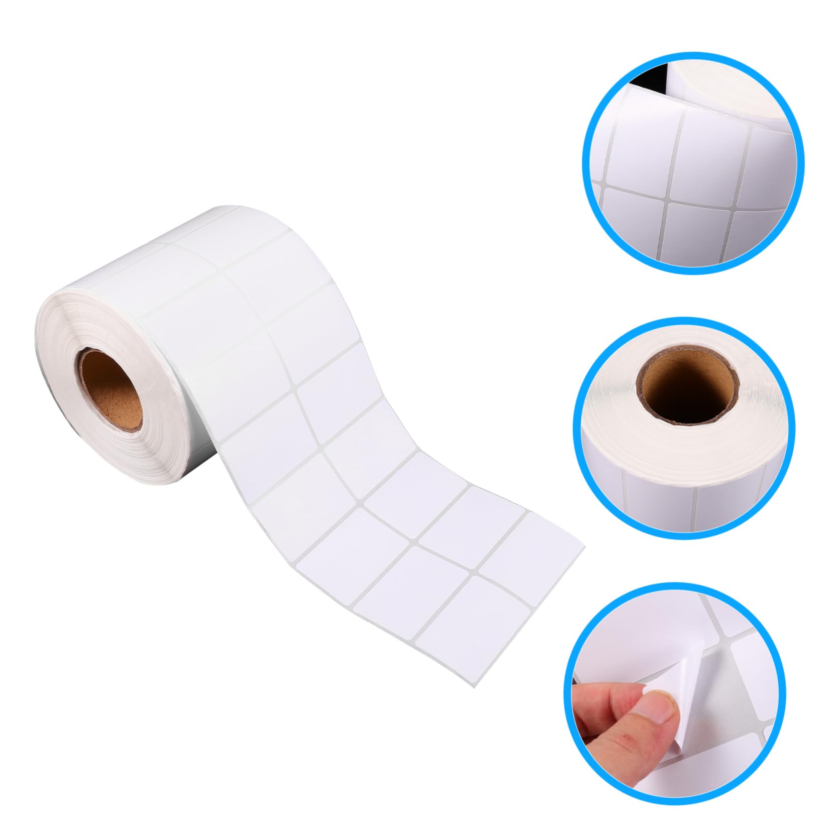 Étiquettes Autocollantes Blanches en Rouleau, 3000 Feuilles, Imprimables