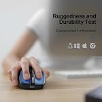 TECKNET Souris sans fil rechargeable, 2.4G Souris silencieuse, clic silencieux, 6 ajustable 4800 DPI, Souris sans fil, Souris ergonomique pour ordinateur portable, 6 Boutons USB Souris pour Chromebook, Ergo Grip - bleu