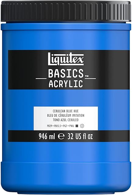 Liquitex Tinta Acrílica Basics 946ml 470 Cerulean Blue, 4332470