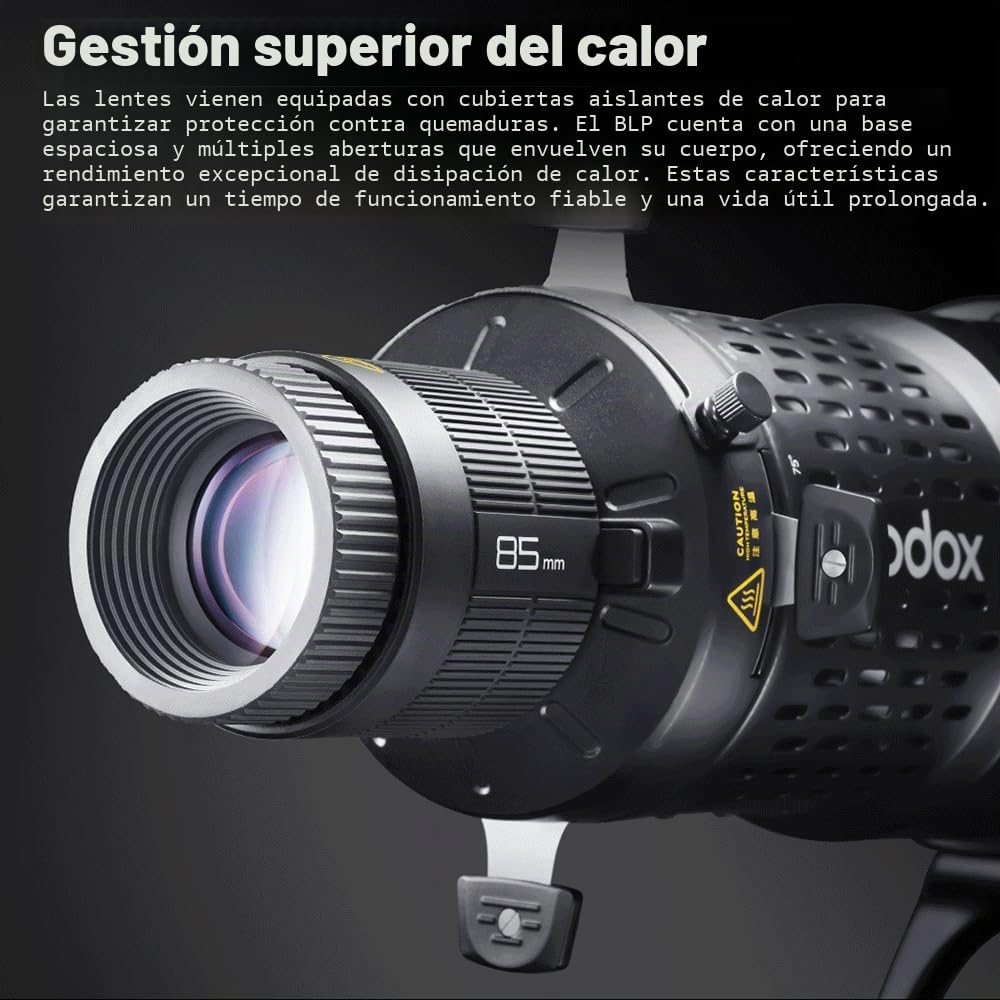 GODOX Proyector BLP, fotografía Snoot para Bowens Mount S30 SL60W SL60IIBi VL150 VL150II M300D M600D CB60 CB100C CB200B 100X 200X 300D LED luz continua (BLP KIT1)