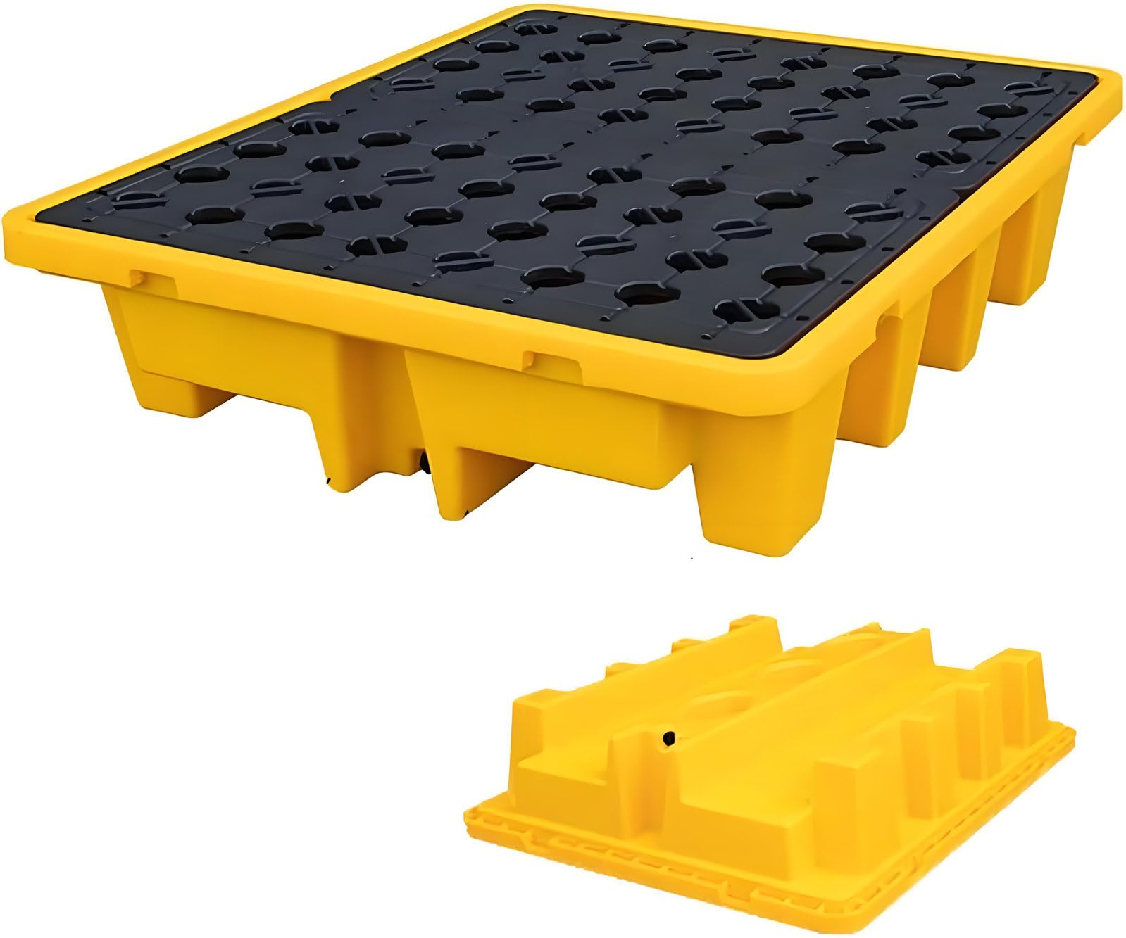 JKJZSALJ Heavy-Duty Spill Containment Pallet For Oil & Chemical Drums – Modular Leak-Proof Platform For Drums, Cans & Containers – Durable Polyethylene, 130X68X15Cm, Industrial Sp,67 * 67 * 15cm