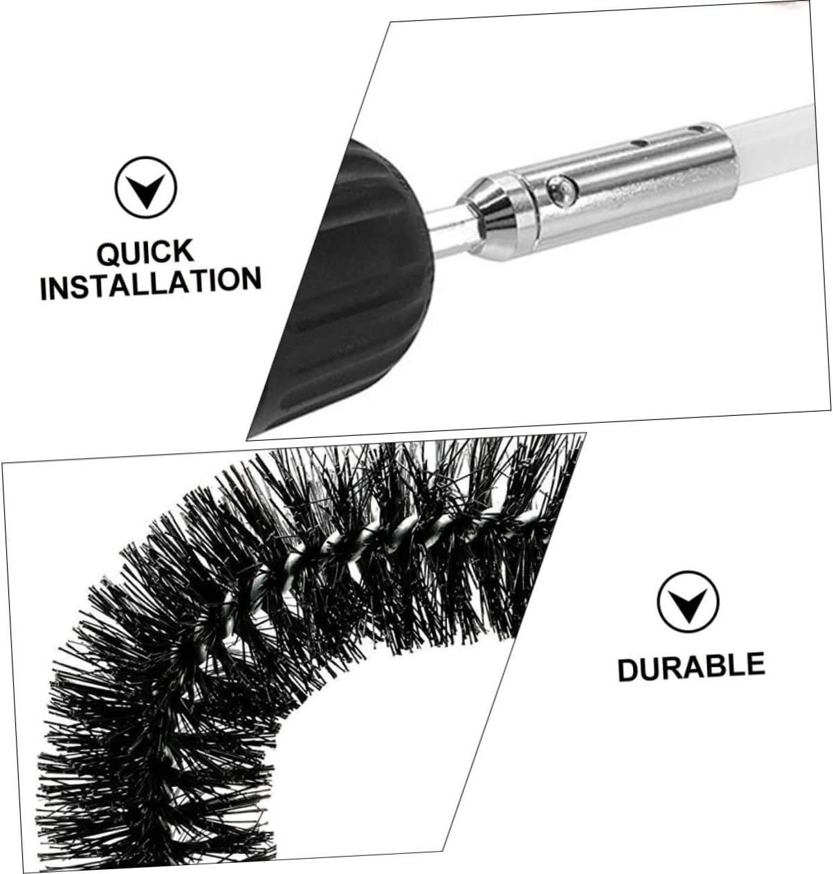 1set Chimney Brush Extendable Rods High-Temperature Resistant Flue Cleaning Tool for Efficient Fireplace and Dryer Vent Maintenance