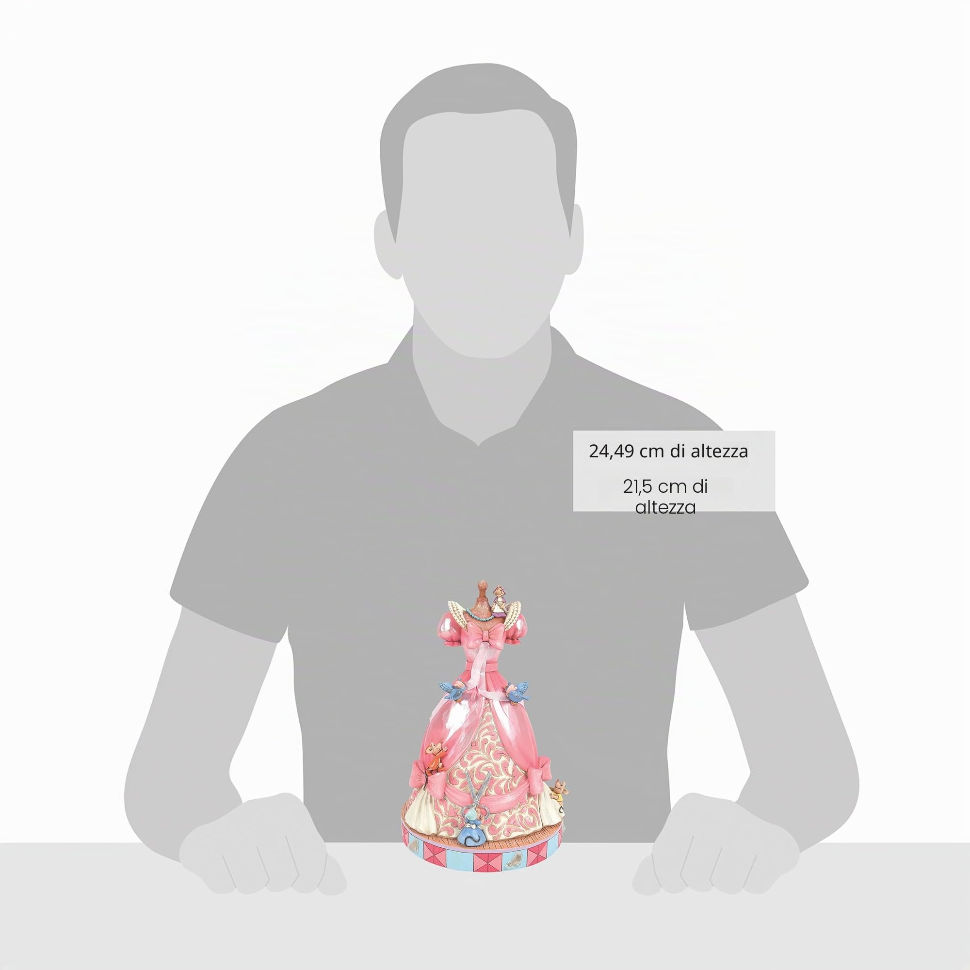 Figurina Musicale Cenerentola con vestito rosa Collezione Disney Traditions