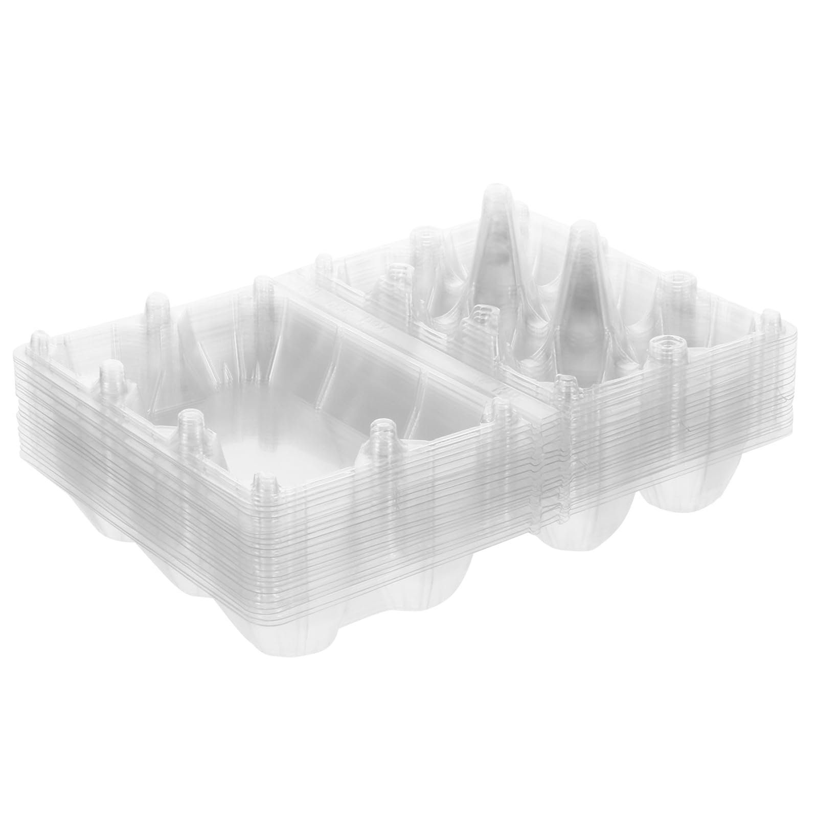 Boîtes à œufs transparentes pour réfrigérateur et cuisine : lot de boîtes en plastique rigide
