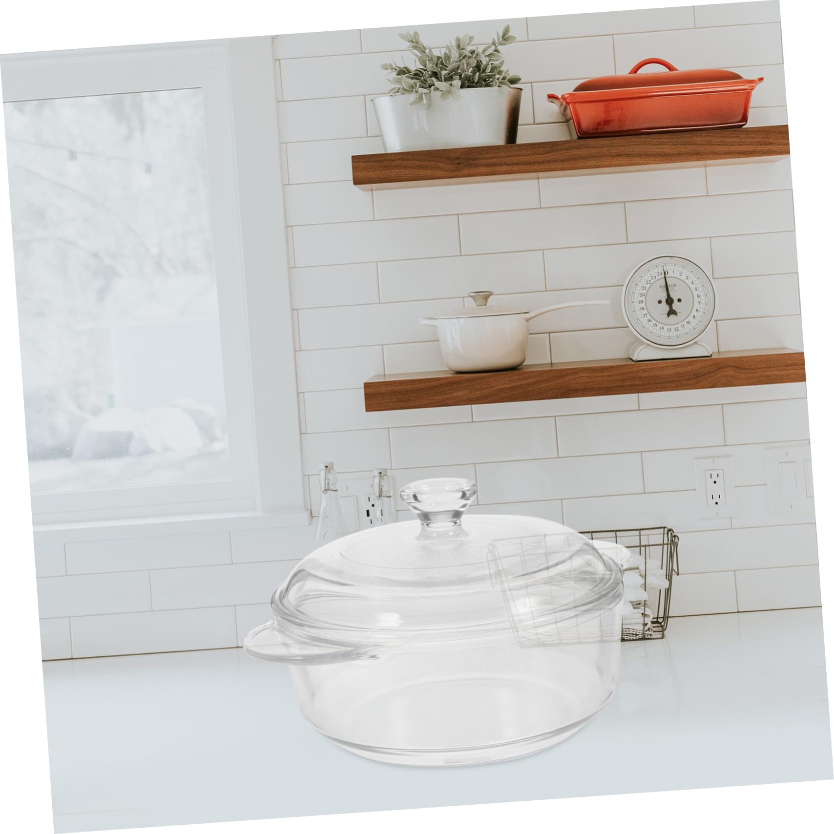 COLLBATH Glassschüssel mit Deckel Ofenfest Salatschüssel aus Glas für Servieren und Aufbewahrung Große Schüssel für Küche und Partys
