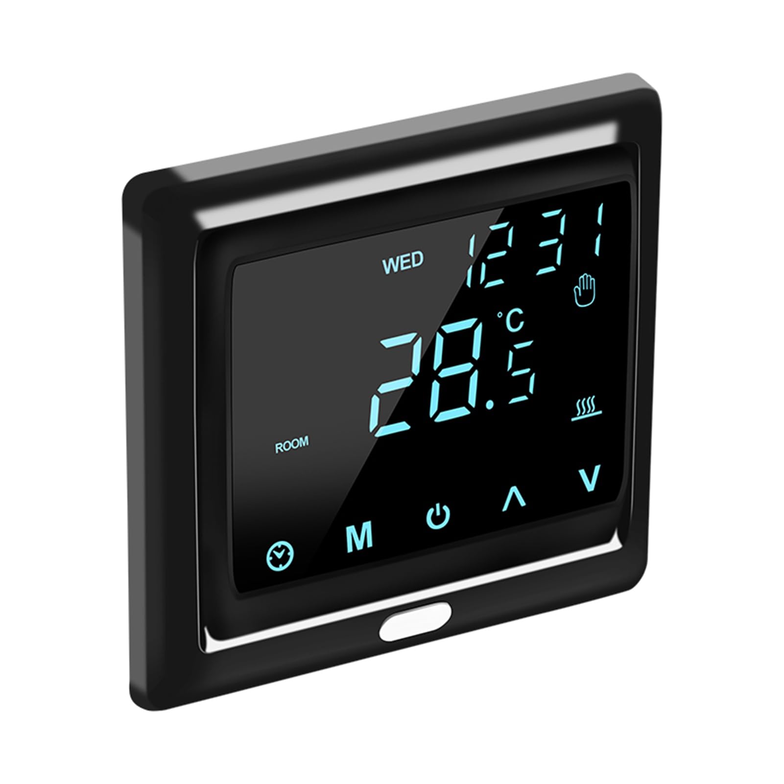 Inteligentny termostat Wi Fi 16A Cyfrowy regulator temperatury do elektrycznego ogrzewania podłogowego - ekran dotykowy LED do montażu na ścianie Programowalny system kontroli