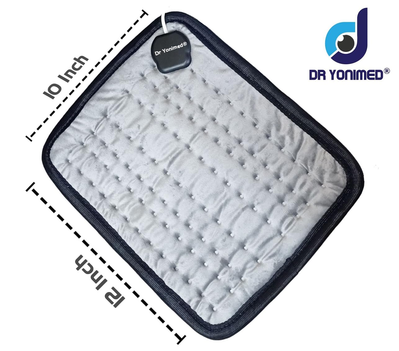 Dr Yonimed Electric Heating Pad For Lower Back Pain Electric Heating Belt With 3 Levels Temperature Controller For Pain Relief of Joints, Muscle, Legs, Shoulder, Knee, Neck etc. Color: Grey 1
