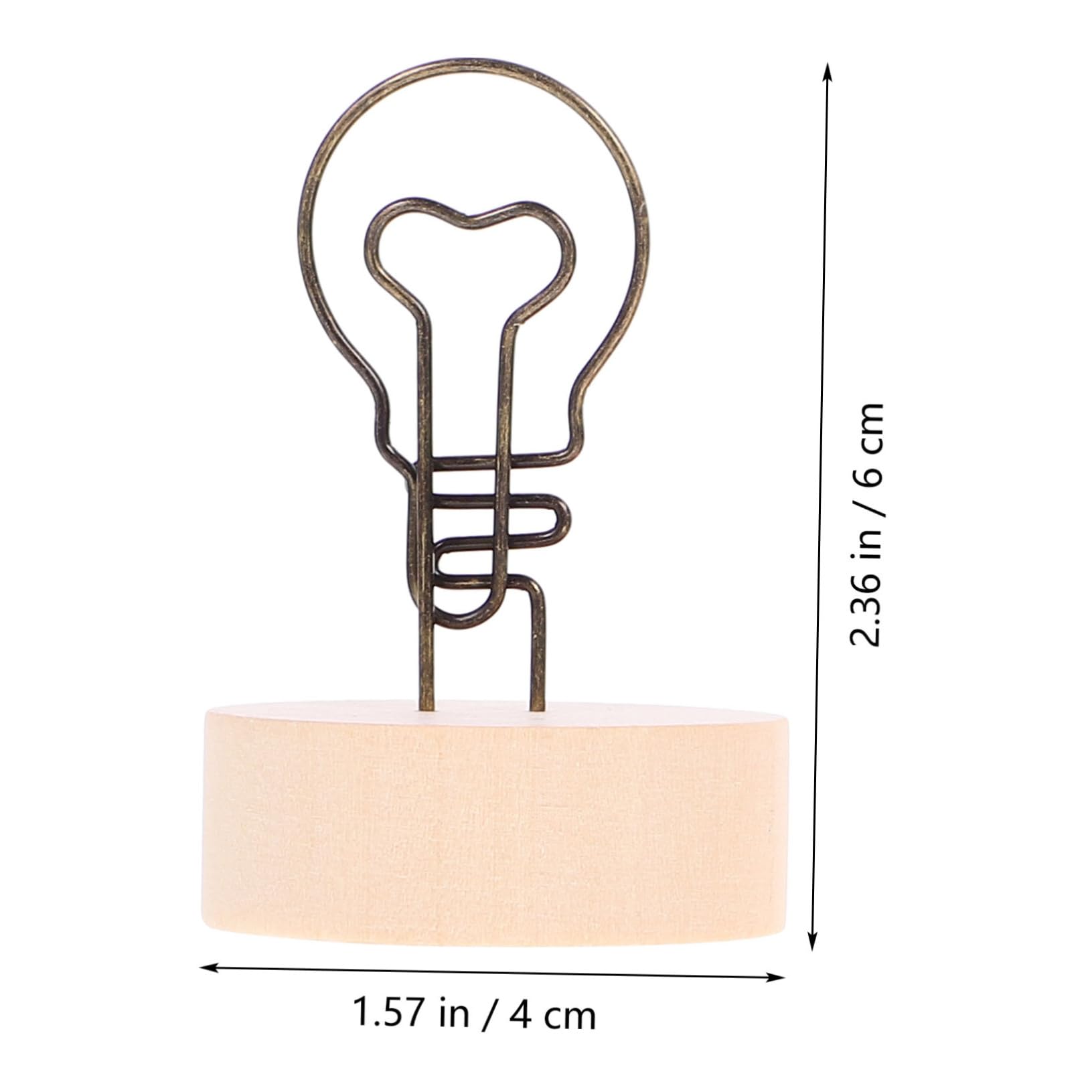 NUOBESTY 12Pcs Wooden Base Photo Clip Holders Cute Memo Clips for Table Name Cards Menu Display Sturdy Decorative Card Stand for Home Office Use