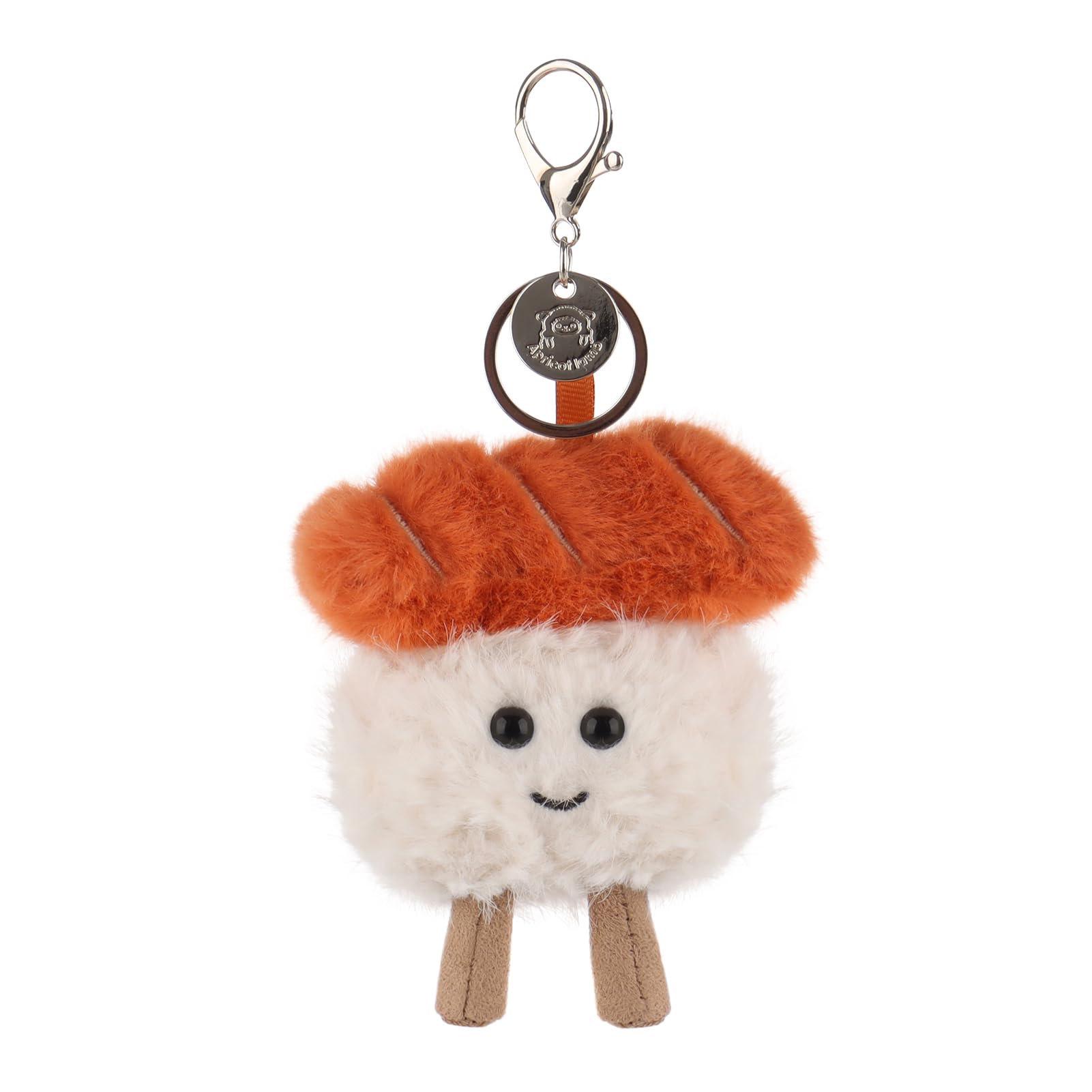 Apricot Lamb Salmon Sushi Cute Plushies Keychain, Soft Stuffed Plush Keychain Toys for Kids’ Backpack, Purse