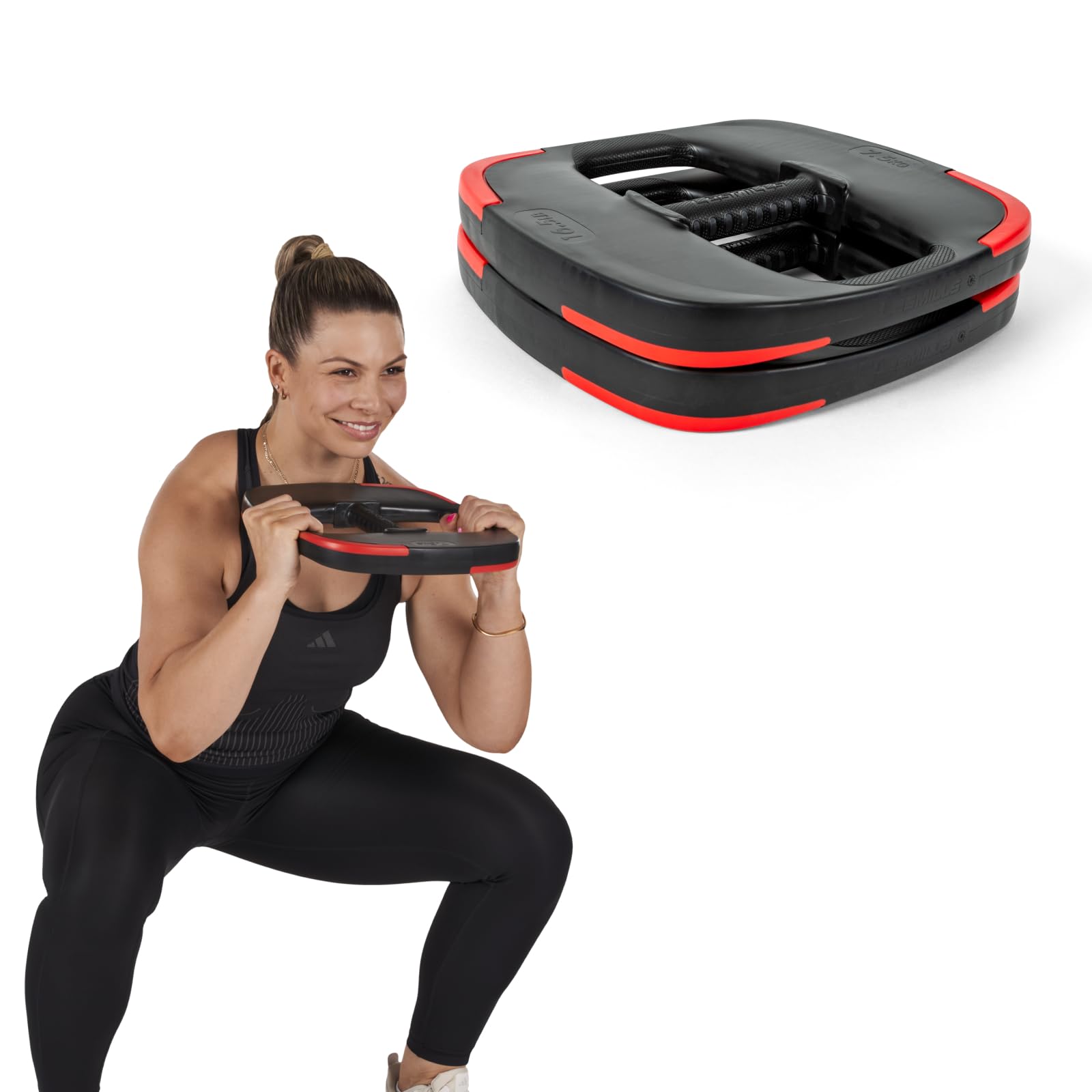 Les Mills™ Dual Purpose Ergonomic Exercise Weight Plates for Total Body Workouts