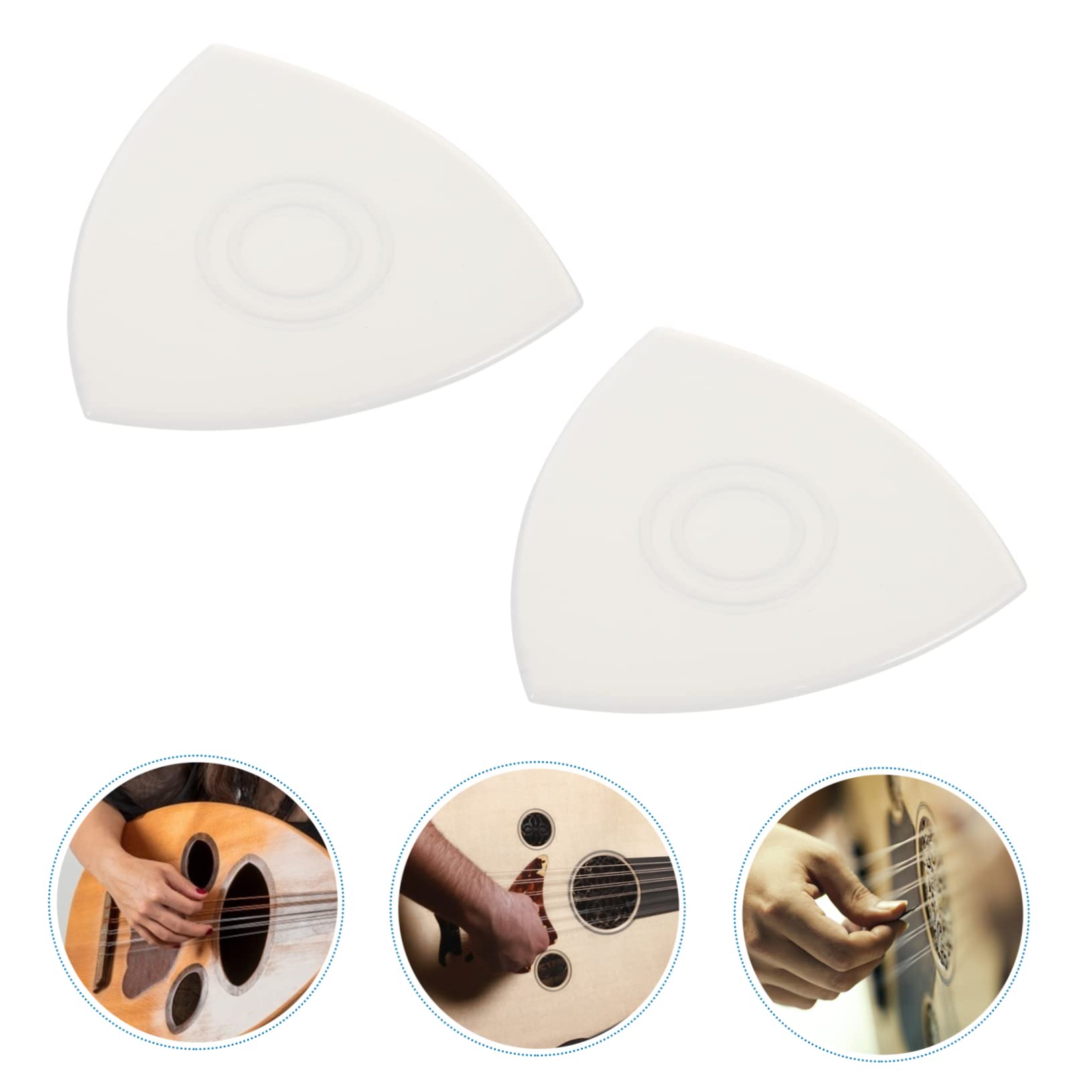 BESTonZON 60pezzi Plettri Per Chitarra Nylon Professionali Antiscivolo e Trasparenti Per Yueqin e Ukulele Sostituzione Per Plettri Danneggiati Di Strumenti Musicali
