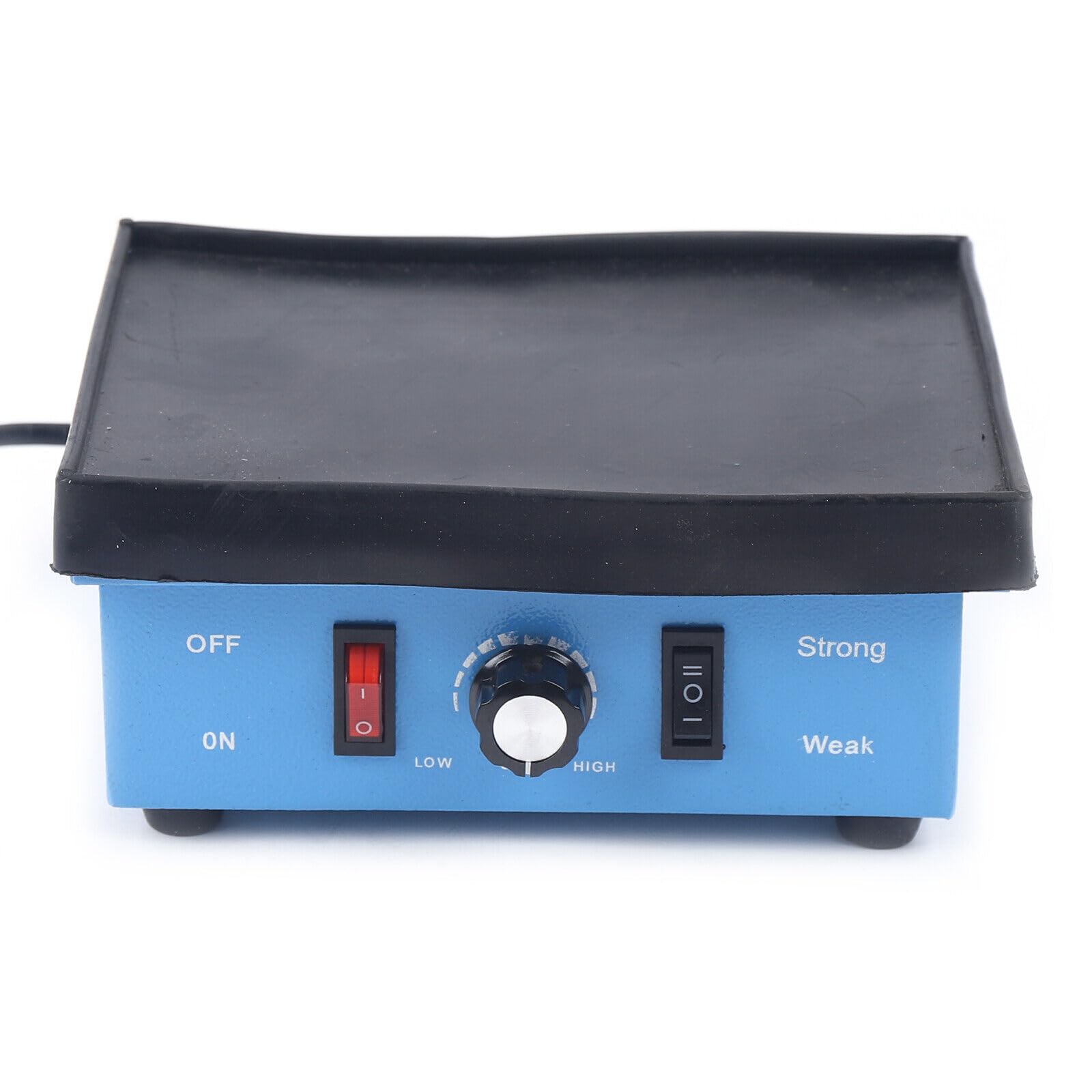 Dental Gipsrüttler, Oszillator Vibrationsplatte 220V, Blau Zahntechnik Gipsrüttler 130W, Rechteckig Vibrator Shaker, Dental Lab Ausrüstung für Zahnärzte (EU-Stecker)