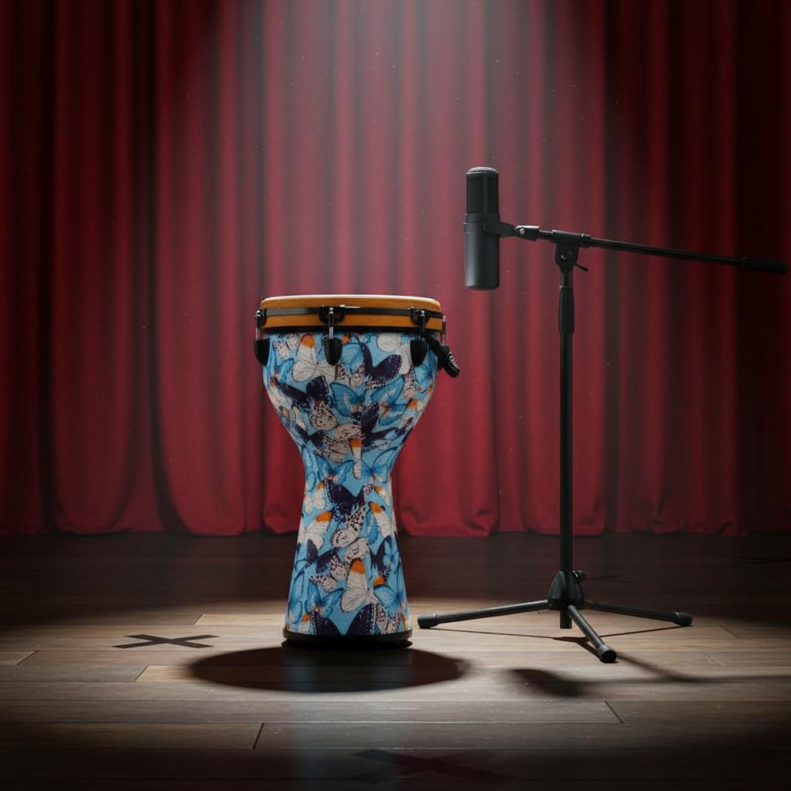 Tamburo per Bambini Tamburo a Mano Percussione Strumento Acustico 12pollici Regolazione a Viti Testa Composita Rim Protetto Trasporto Comodo Adatto per Prove Aula Musica Casa