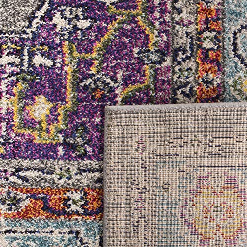 Tapete redondo SAFAVIEH 6'7" violeta/azul claro miniatura 4