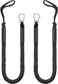 Bungee Dock Lines with Clip Boat Accessories Mooring Rope with Foam Float Perfect for Jet Ski, SeaDoo, Yamaha WaveRunner, ...