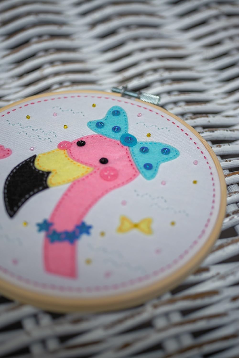 Vervaco Felt Applique KIT Flamingo, Multicoloured