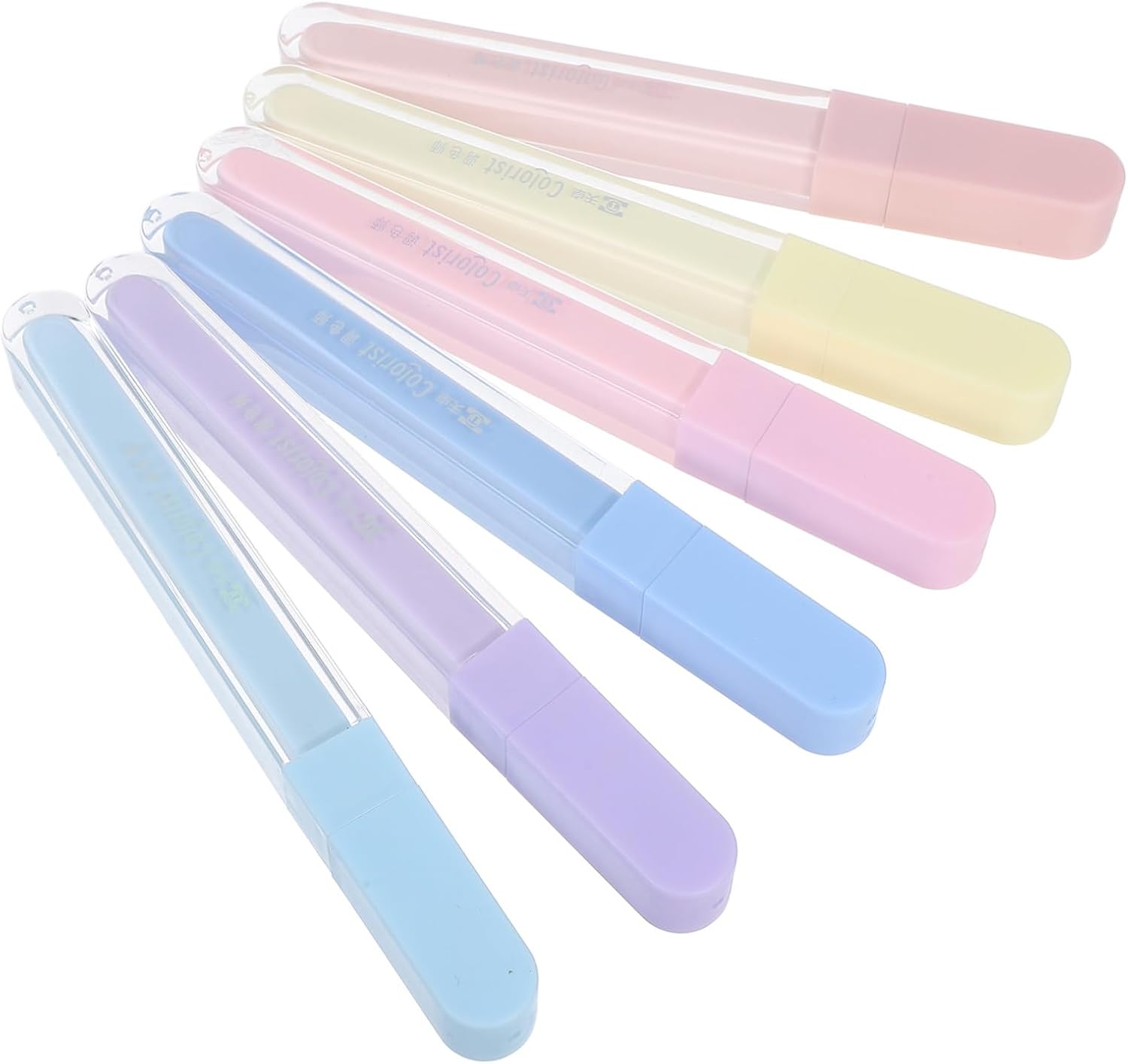 6pcs Glitter Ink Highlighters with Angled Tips Non-bleed Fluorescent Markers for School Supplies Smooth Quick-dry Writing Pens for Bible Study Journaling and Student Note-taking