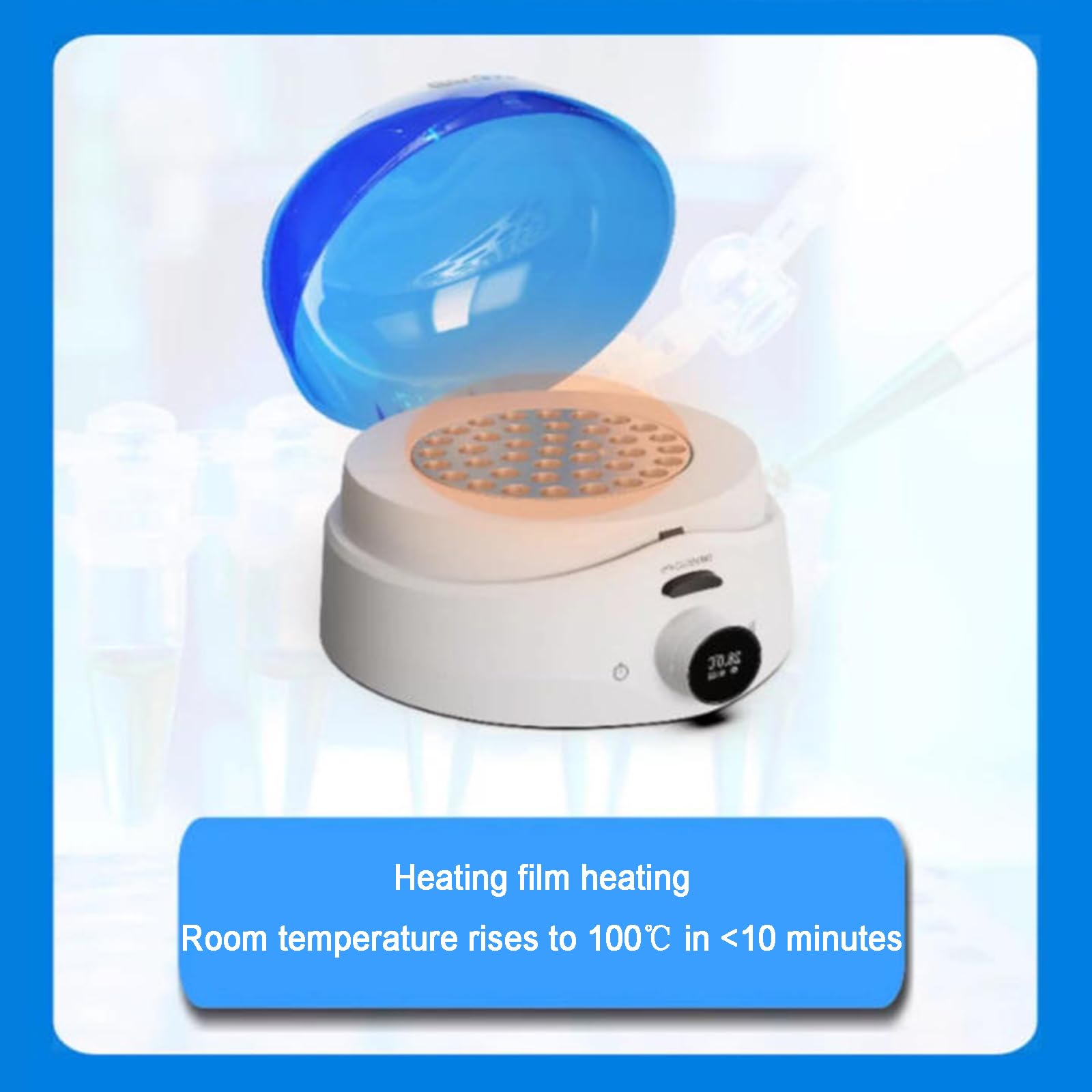 Baño María De Laboratorio, Mini Incubadora De Baño Seco, Calentador Metálico De Temperatura Constante RT-100 ℃, con Bloque Calefactor De 0,5×59 Orificios, Pantalla Táctil LED