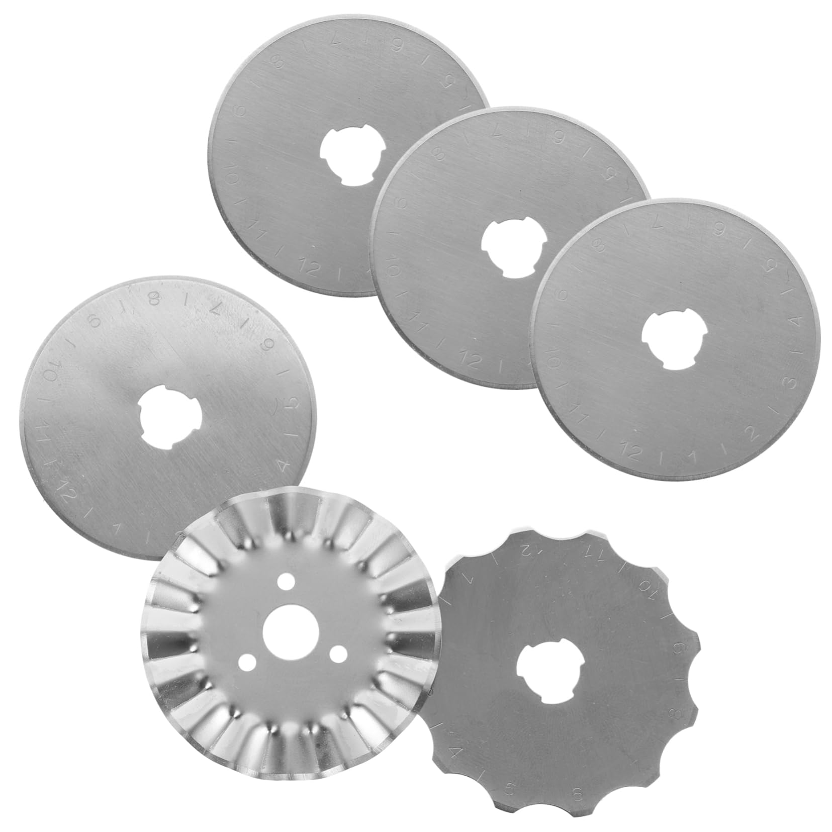 Tofficu 30piezas Cuchillas De Corte Rotativas De Inoxidable Para Acolchar Scrapbooking y Proyectos De Manualidades Incluye Cuchillas Onduladas y Rectas Repuestos Duraderos y Afilados