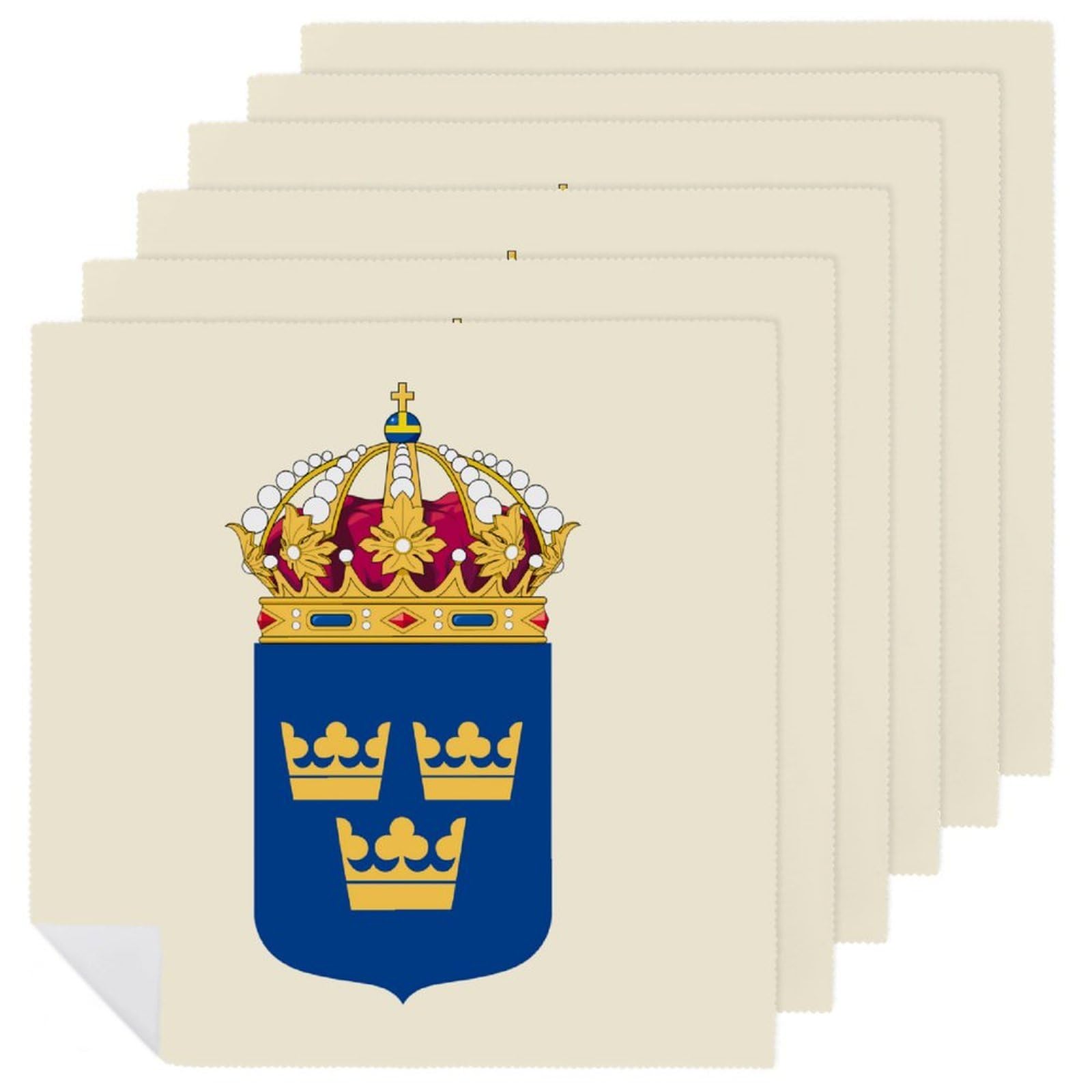 Servilletas de tela de alta calidad suaves con motivos de Suecia
