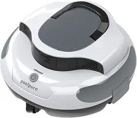 POOLPURE Aspirador De Piscina Robótico Sem Fio Aquaguard Se Com Motores Acionamento Duplo 30 W, Estacionamento Automático, Ideal Para Piscinas Acima Do Solo Até 12 Metros, Pó Autonomia 120 Minutos