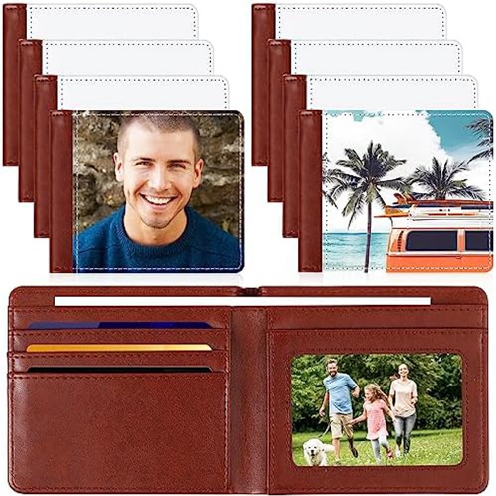 CTRLZS 4PCS Sublimation Wallet Blank Heat Transfer Sublimation Bank Card Holder for Christmas Father'S Day