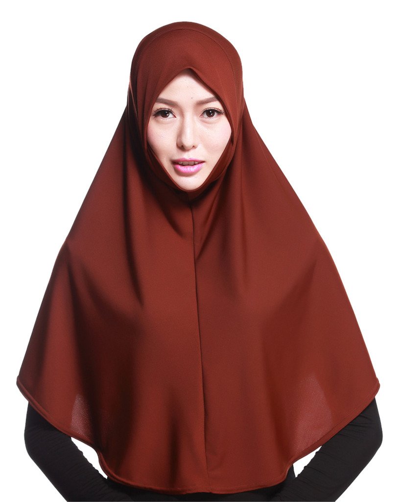 Gladthink Women's Coffee Muslim Hijab Scarf With More Colors