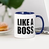Vista 112 de CafePress Number 1 Boss Mugs 11 oz (325 ml) Ceramic Coffee Mug