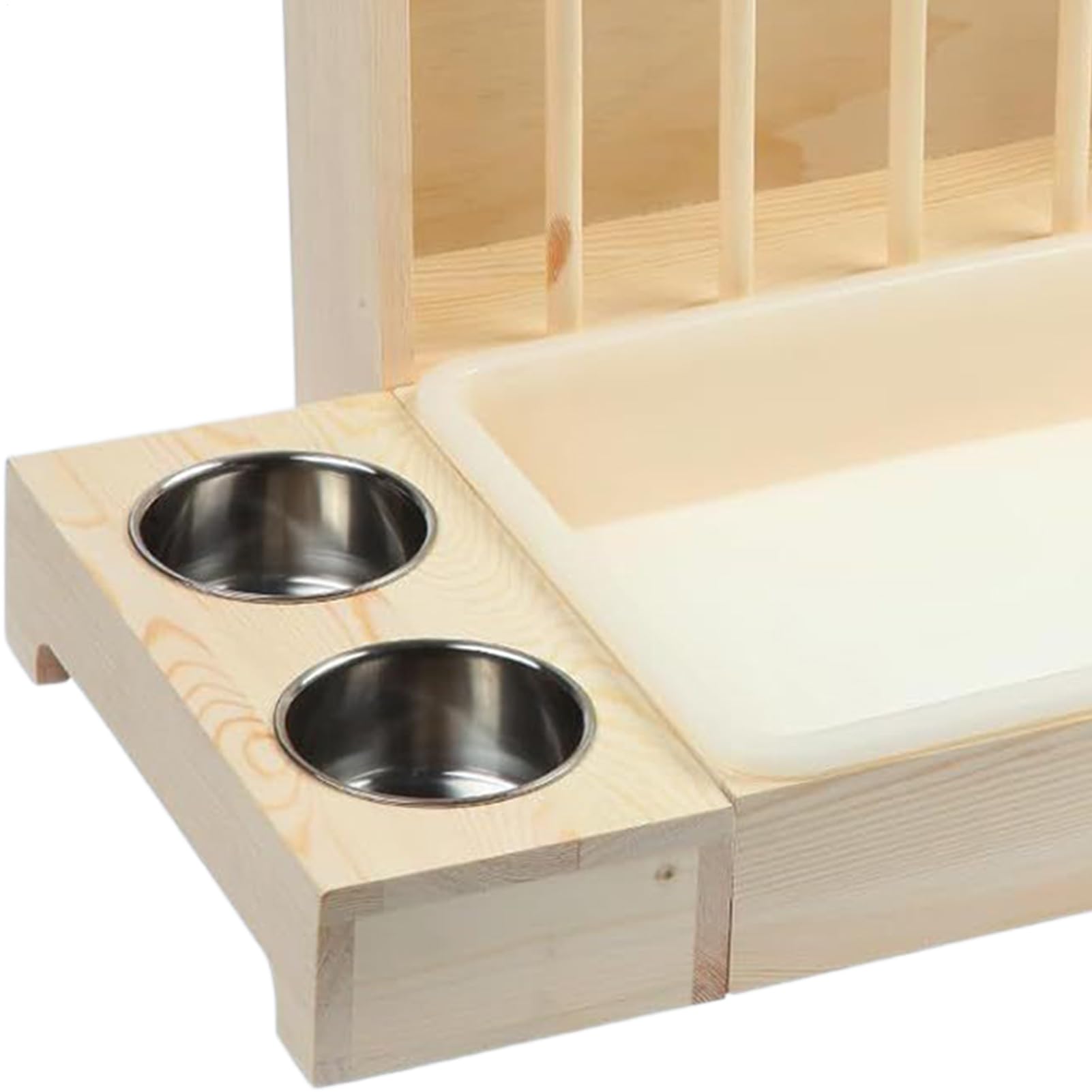 De Hámster Bebedero De Madera para Animales Pequeños | de Heno para Chinchillas y Bebedero para Conejos Para Mascotas Gallina Erizo Interior Exterior