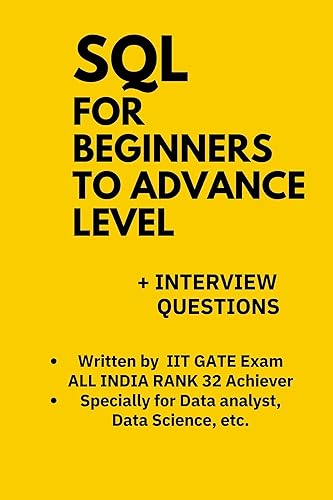 SQL for beginners to advance level: SQL book for data analysis data science