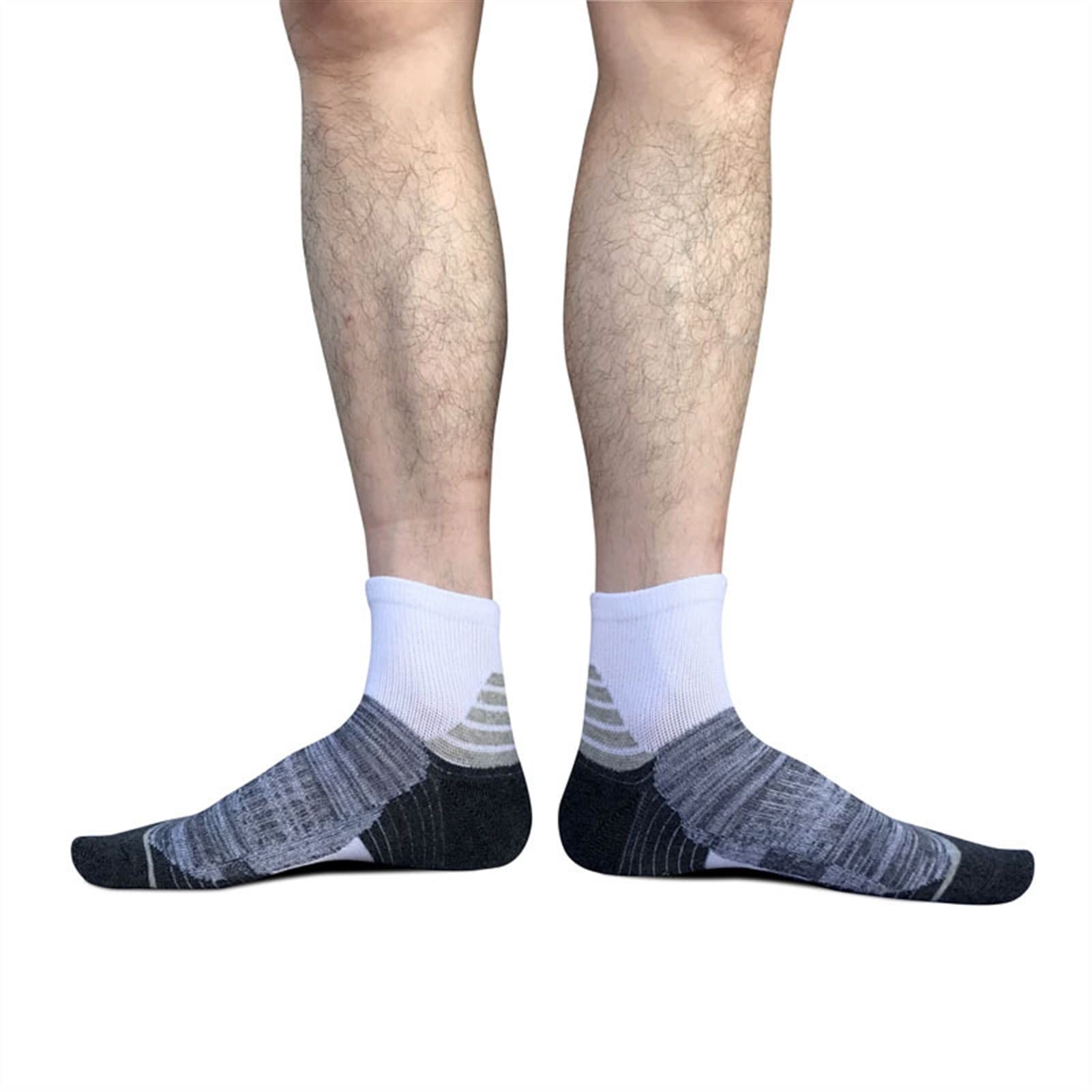 5 Paquete de los Calcetines atléticos for Hombres Deportivos Deporte algodón Acolchado Cuartos Calcetines Invierno Grueso Calcetines de compresión Calcetines de Correr al Aire Libre