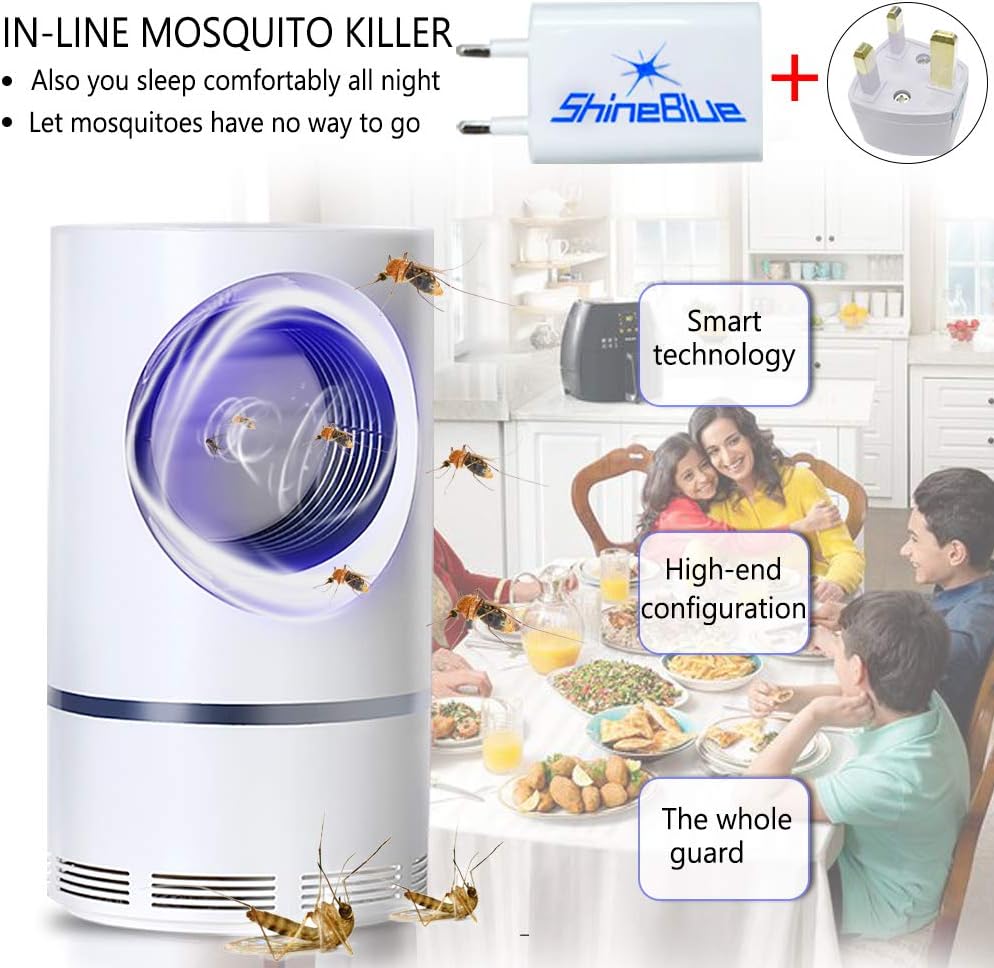 FeiGu Mosquito Repellent Lamp – 5W Matamoscas/Mata Electric Traps for Kills Insects with a USB 368NM Ultraviolet LED Lamp - No Chemicals