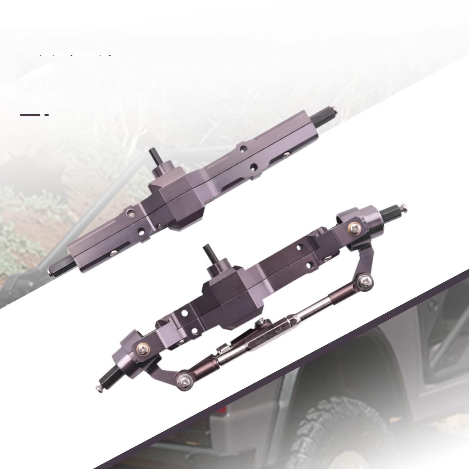 Compatible con WPL C14 C24 C34 C44 B14 B24 1/16 Piezas De Actualización para Coche RC, Camión, Modificación, Repuesto Metal, Eje Delantero Y Trasero del Puente Piezas