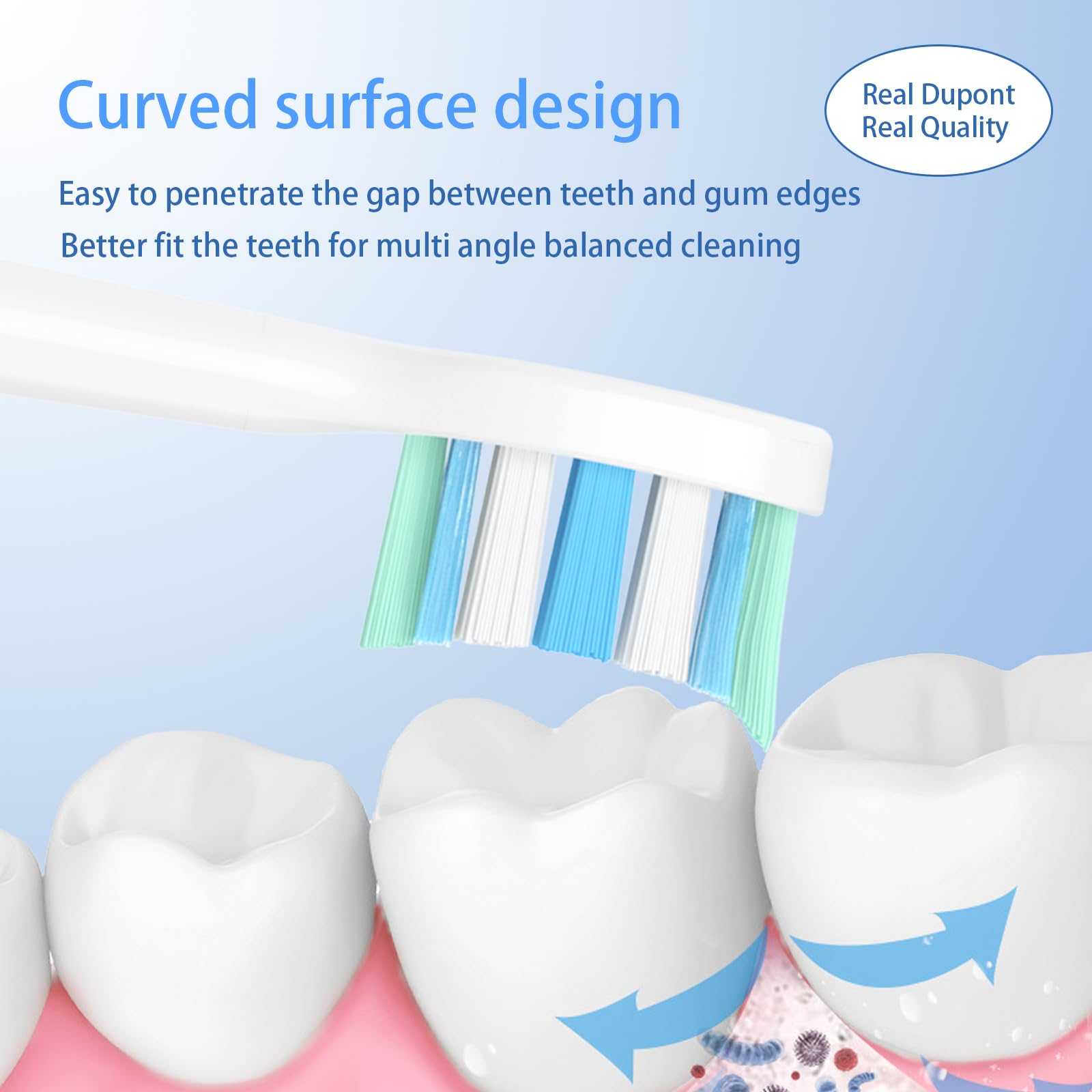 Cabezales de repuesto para cepillos de dientes Philips Sonicare, cabezal de cepillo de repuesto eléctrico compatible con cepillos de dientes eléctricos Phillips Sonicare, 12 unidades