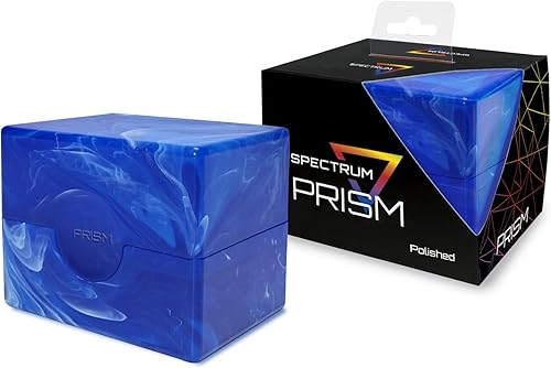 BCW Spectrum - Funda de prisma azul apatita, paquete de 1, funda de tarjeta con cierre seguro a presión, se adapta a 100 tarjetas de doble manga,